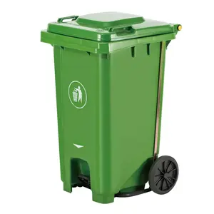 Large Capacity 240 L Green Plastic Recycle Waste Bin Wheelie Bin Outdoor Garbage Bin