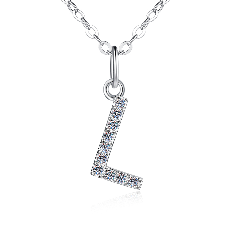 moissanite letter pendants