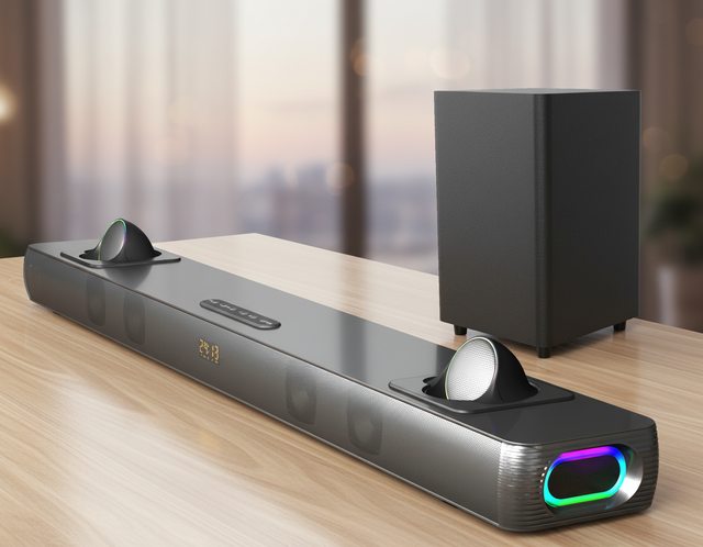 2.1CH Bluetooth Home Theatre Soundbar with Subwoofer for Home Cinema Includes Remote Control