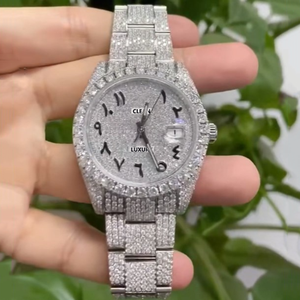 Hip Hop de lujo Full Iced Out VVS1 Moissanite Watch Pass Diamond Tester Busto Down Relojes de pulsera automáticos con caja y certificado - Product Image 6