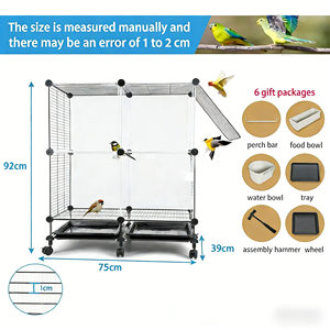 Gabbia per Uccelli Salvaspazio ad Angolo per Pappagalli, Design Angolare di Grandi Dimensioni per Interni - Product Image 5