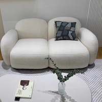 Ensemble de canapés en velours et bois en forme de U, style moderne et minimaliste, pour la maison, les petits appartements, les salons, les magasins de vêtements, les hôtels - Parfait pour une ambiance décontractée