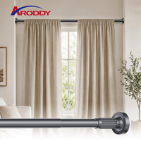 ARODDY Tringle à Rideaux Réglable Robuste Anti-Affaissement Sans Perçage pour Fenêtre, Tube Métallique 32mm, 43.3-74.8 Pouces, Fabrication Usine avec 20 Ans d'Expérience