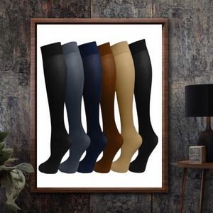 Bas de contention médicale pour hommes, style décontracté, respirant, antibactérien, antidérapant, avec logo personnalisable, pour l'automne et les varices - Product Image 2