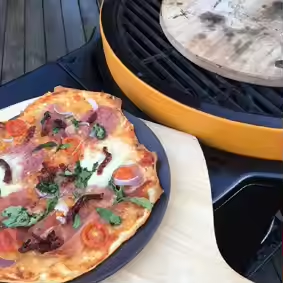 Meilleur Char-Griller de haute qualité <span class=keywords><strong>Primo</strong></span> Original Steel Egg Kamado Garden Supplies BBQ Charcoal Grills avec table à roulettes - Product Image 6