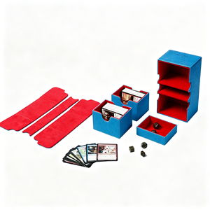 Large and Extremely Robust Premium PU Leather Deck <b>Box</b> with Two <b>Removable</b> Card Holders Holds up to 200 Double-Sleeved Cards - Product Image 4