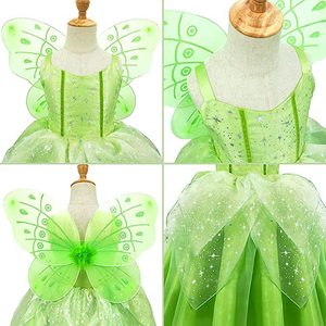 Vestido de Elfo para Niña, Disfraz de Princesa Hada Maravillosa, Tiana, <span class=keywords><strong>Campanilla</strong></span> - Product Image 4