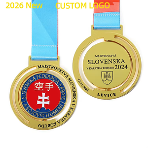 OEM Medal Factory Custom Karate Sports Medals Zinc Alloy Taekwondo Karate Jeet <strong>Kune</strong> <strong>Do</strong> 360 Spinning Rotating Cast Medals - Product Image 1