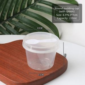 ถ้วยพุดดิ้งโยเกิร์ตนมแบบใช้แล้วทิ้งถ้วยพลาสติกพร้อมฝาปิดสำหรับทำขนมเยลลี่มะพร้าว - Product Image 5