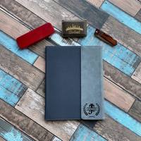 Portefeuille personnalisable en toile/éco-cuir gravable au laser avec bloc-notes - Ajoutez votre logo personnalisé au laser sur le portefeuille en cuir vierge