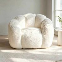 Fauteuil pouf moderne et minimaliste pour adulte, confortable, en tissu éponge haute densité, revêtement artistique, chaise de lecture pour salon
