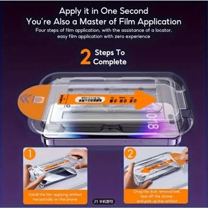 Protector de Pantalla de Vidrio Templado con Privacidad para <span class=keywords><strong>iPhone</strong></span> 17 Pro y 17 Pro Max, Cabina Antipolvo de Una Sola Pasada con Herramienta de Eliminación de Polvo - Product Image 1