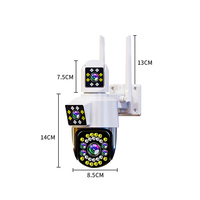 Cámara CCTV Wifi para Exteriores con 3 Lentes, Impermeable, 4MP, Tres Pantallas, Seguridad para el Hogar, Inalámbrica, Wifi, 4G
