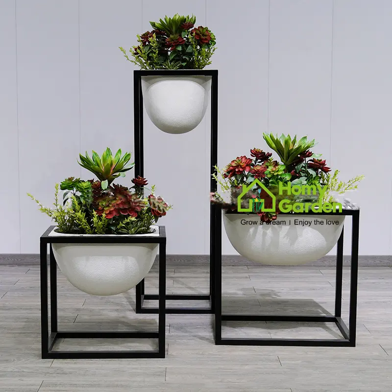 Nordic simple Flower Pot Garden Decoration, FRP outdoor pots vase, Creative Design Flower planters for Hotel