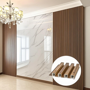 Panel de Pared Ranurado 3D WPC de Lujo, Resistente al Fuego, a la Humedad y al Agua, Revestimiento de Pared WPC, Panel de Pared con Ranuras para Decoración de <span class=keywords><strong>Interiores</strong></span> - Product Image 1