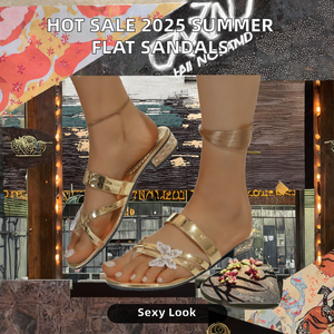 Sandalias Planas de PU con Punta en Pico y Malla, Sexy, de Moda para Verano 2025, de Alta Calidad para Mujer, ¡Gran Venta! - Product Image 2