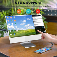 Écran portable USB 16 pouces 1080P, support magnétique réglable à 180 degrés, ultra-fin, léger, écran IPS extensible pour ordinateur portable