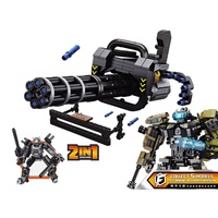 Barrett Gatling, Mecha Deformable, Bloques de Construcción de Plástico ABS, Modelo de Construcción, Juguete de Robots DIY, Escala 1:12, 5-7 Años