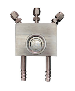 เซลล์ปฏิกิริยาเรืองแสงแบบรามานในสภาพแวดล้อมเดิมที่ใช้สำหรับสังเกตการเปลี่ยนแปลงของสเปกตรัมรามานของตัวอย่างภายใต้สภาพอุณหภูมิสูง - Product Image 3