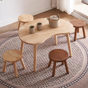 Scrivanie di studio per bambini in legno massello educazione precoce scrivanie in legno tavoli da pranzo per asili e tavole rotonde e scrivanie - Product Image 3