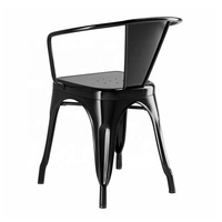 Chaise événementielle intérieure et extérieure en métal avec design vintage industriel mobilier de jardin empilable pour la maison bureau bar parc salle de sport