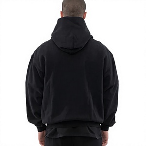 Men Gray Hooded Sweatshirt and Sweatpants Tracksuit Full Sleeve Solid Color Casual Wear 100% Cotton Midweight Autumn <b>Outfit</b> - Product Image 6