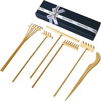 Mini râteaux décoratifs en bambou pour jardin zen, table, méditation et Feng Shui