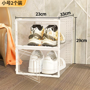 กล่องเก็บรองเท้าพลาสติกใสแบบพับได้ ทันสมัย ราคาแข่งขัน โปร่งใส ใช้จัดระเบียบ โชว์รองเท้าได้ - Product Image 2