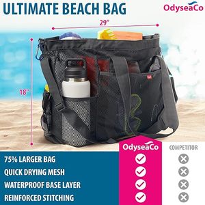 Échantillon gratuit, promotion en gros, best-seller : Sac de plage, sacs à main, sacs en maille pour jouets de plage, sacs de plage en PVC de créateur, motif léopard 2025 - Product Image 3