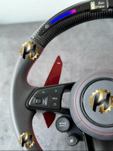 <span class=keywords><strong>Volante</strong></span> de Coche HZ, Accesorios para Coche, <span class=keywords><strong>Volante</strong></span> de Cuero y Fibra de Carbono para <span class=keywords><strong>Audi</strong></span> S6 S7 <span class=keywords><strong>A4</strong></span> A5 A6 A7 Q3 Q5 A3 S3 S8 R8 - Product Image 4