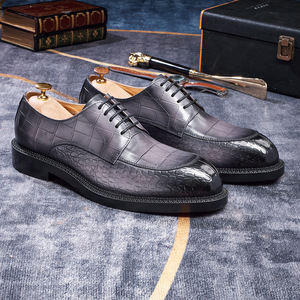 Elegantes Zapatos de Vestir Derby para Hombre, Diseño Brogue Hecho a Mano, Cuero Vacuno Genuino, Ligeros, Suaves, Zapatos de Traje de Negocios Oficiales - Product Image 2