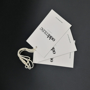 Own Logo Rectangle Shape Shirt Tags Fashion <strong>Paper</strong> Hang Tag/ Brand Tags With Logo - Product Image 6
