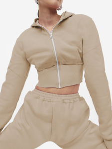 Mode nouvelles tenues décontracté femmes sweat à capuche court femmes sweat à capuche t-shirt ensemble 2 pièces Long ensemble pour femmes ensembles 2024 Club vêtements - Product Image 3