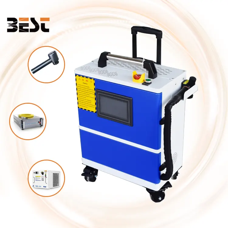 레이저 청소 기계 100W 200W 펄스 클리너 레이저 산화물 제거 기계