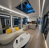 Casa Cápsula Prefabricada de Hormigón con Estructura de Acero, Diseño Francés Moderno, Tamaño y Color Personalizables, Espacio de Vivienda Pequeño para Hotel o Resort