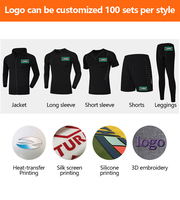 Ensemble de vêtements de sport pour homme, pantalon de compression à séchage rapide, tenue d'entraînement et de jogging, vêtements de sport, ensemble de gym