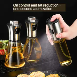 200 ml edelstahl multifunktionaler Luftfritteuse Ölkontrollflasche Hochdruckglas Öl Topf Backöl Sprühkanne