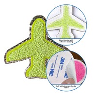 Petit avion serviette brodée tissu Patch Badge oignon doré rose Glibb Patch sac chapeau thermocollant PVC tissu vêtements à coudre