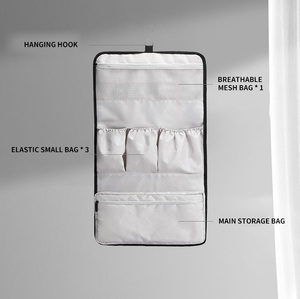 Neceser de viaje plegable, organizador de herramientas de peluquería, organizador de rizador de pelo, bolsa de almacenamiento con gancho - Product Image 5