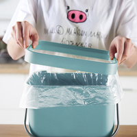 HANGSHUA Poubelle de cuisine Bokashi Poubelle d'intérieur colorée de 7L Poubelle à compost en plastique avec couvercle