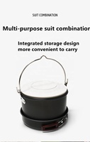 Équipement de camping pour 4 personnes, batterie de cuisine portable pour le camping et la randonnée, batterie de cuisine en aluminium pour le camping, Ningbo