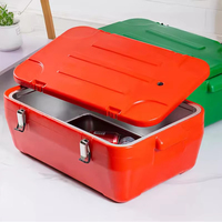 Lot de 3 Glacières Isothermes Extra Larges pour Fêtes et Pique-niques, Boîtes de Rangement et Chauffe-Plats Double Isolation pour Casseroles et Aliments