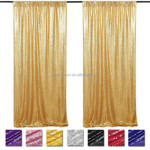Venta al por mayor blanco Spandex mantel dorado lentejuelas telón de fondo roseta flor silla cubierta boda fiesta decoración Material de aluminio - Product Image 5