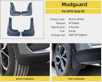 Zubehör für BYD Seal 05 DMI King 2027: Kofferraummatte, Schmutzfänger, Türschwellenschutz, Kofferraum-Armlehnenbox, Fensterblende