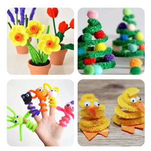 100 Peças de Hastes de <span class=keywords><strong>Chenille</strong></span> Macias Multicoloridas e Multiuso para Artesanato DIY, Tiras de Pelúcia com Efeito de Raiz e Hastes de <span class=keywords><strong>Chenille</strong></span> para Fantoches e Embrulho de Presentes - Product Image 3