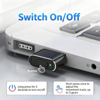 Mini Optical USB Mouse Jiggler with ON/OFF Button Plug and Play Office Automatic Undetectable Mouse Mover Jigglers