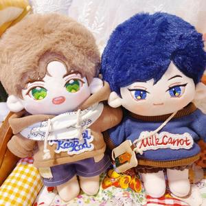 Maßgefertigtes Cartoon-Charakter-Design Superweiche Plüschpuppe Umweltfreundlich 20CM Niedliches Mini-Idol-Star-Kleidungsspielzeug zur Heimdekoration - Product Image 5