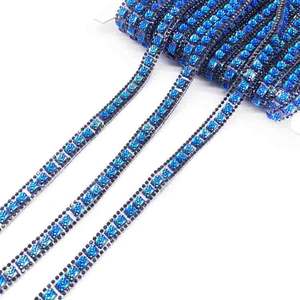 Décoration en strass bleu royal scintillant pour costumes de <span class=keywords><strong>carnaval</strong></span> des Caraïbes pour femmes - Product Image 2