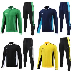 监视足球2022新款儿童男子足球球衣套装跑步夹克运动长袖夹克足球运动服制服