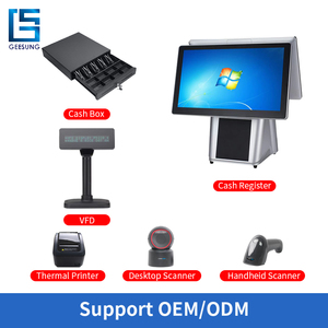 Nhà Máy Giá 15.6 inch Windows tất cả trong một cảm ứng màn hình kép hệ thống POS Tiền mặt đăng ký máy với máy in - Product Image 6